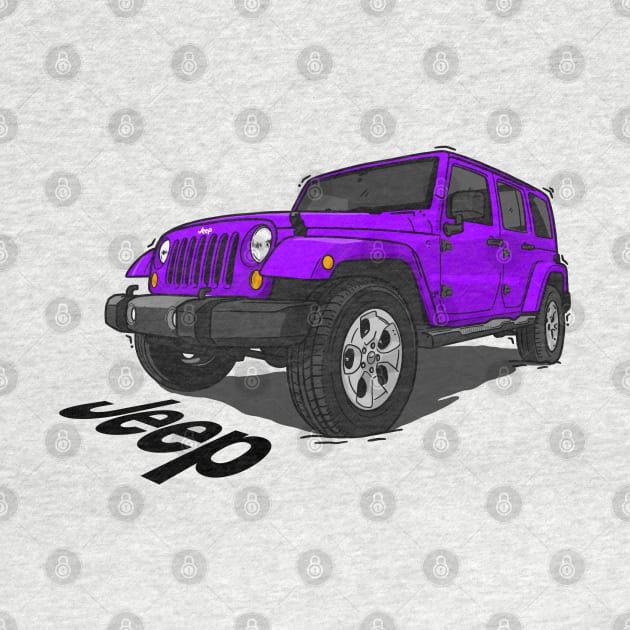 Jeep Wrangler - Purple by 4x4 Sketch